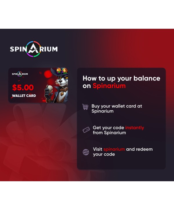 Spinarium.com $5 Wallet Card Code Key GLOBAL